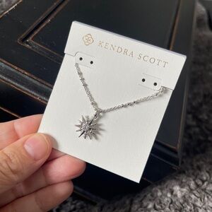 Kendra Scott Silver Starburst Pendant Necklace